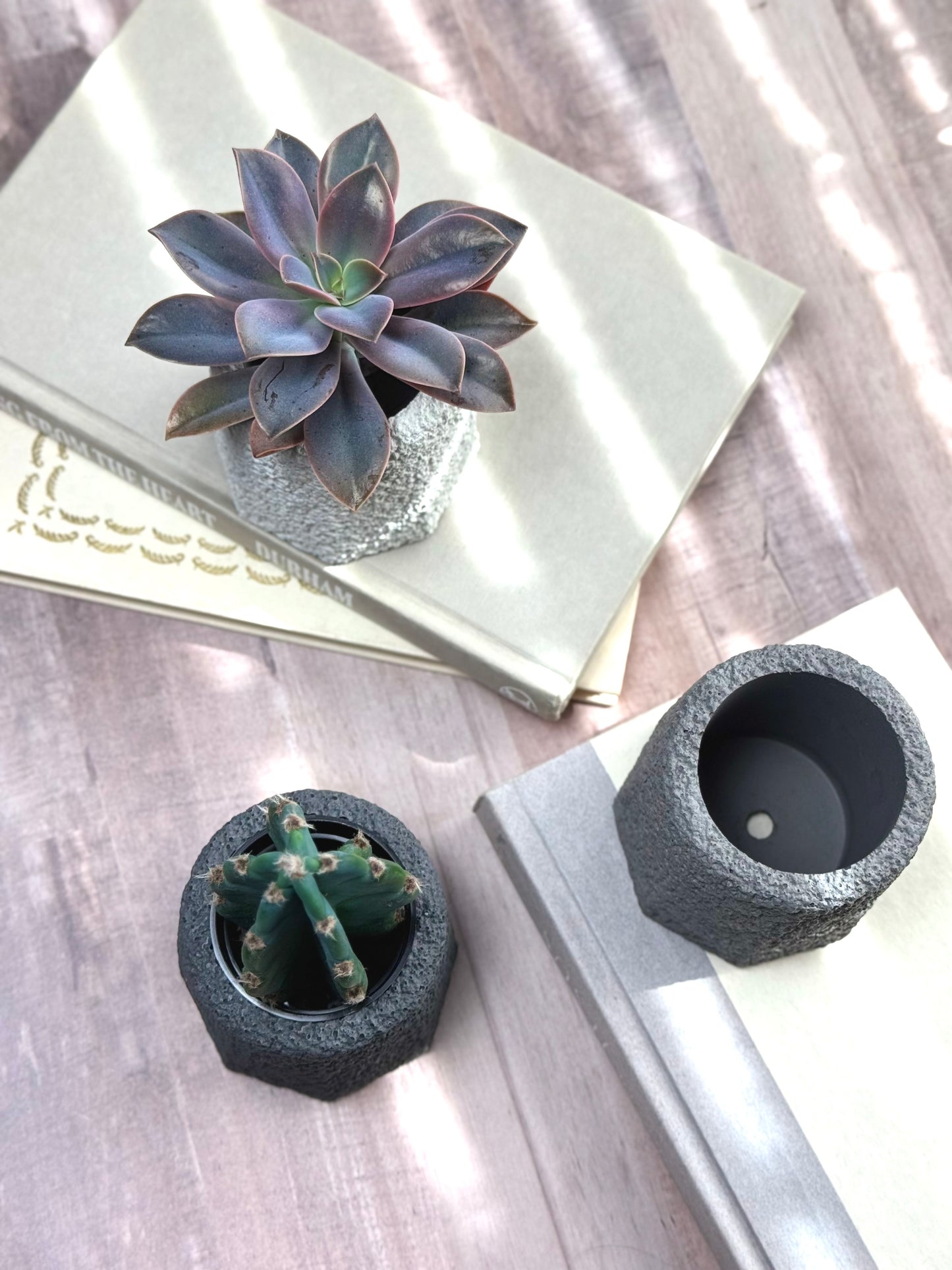 Geometrical Lava Rock Planters
