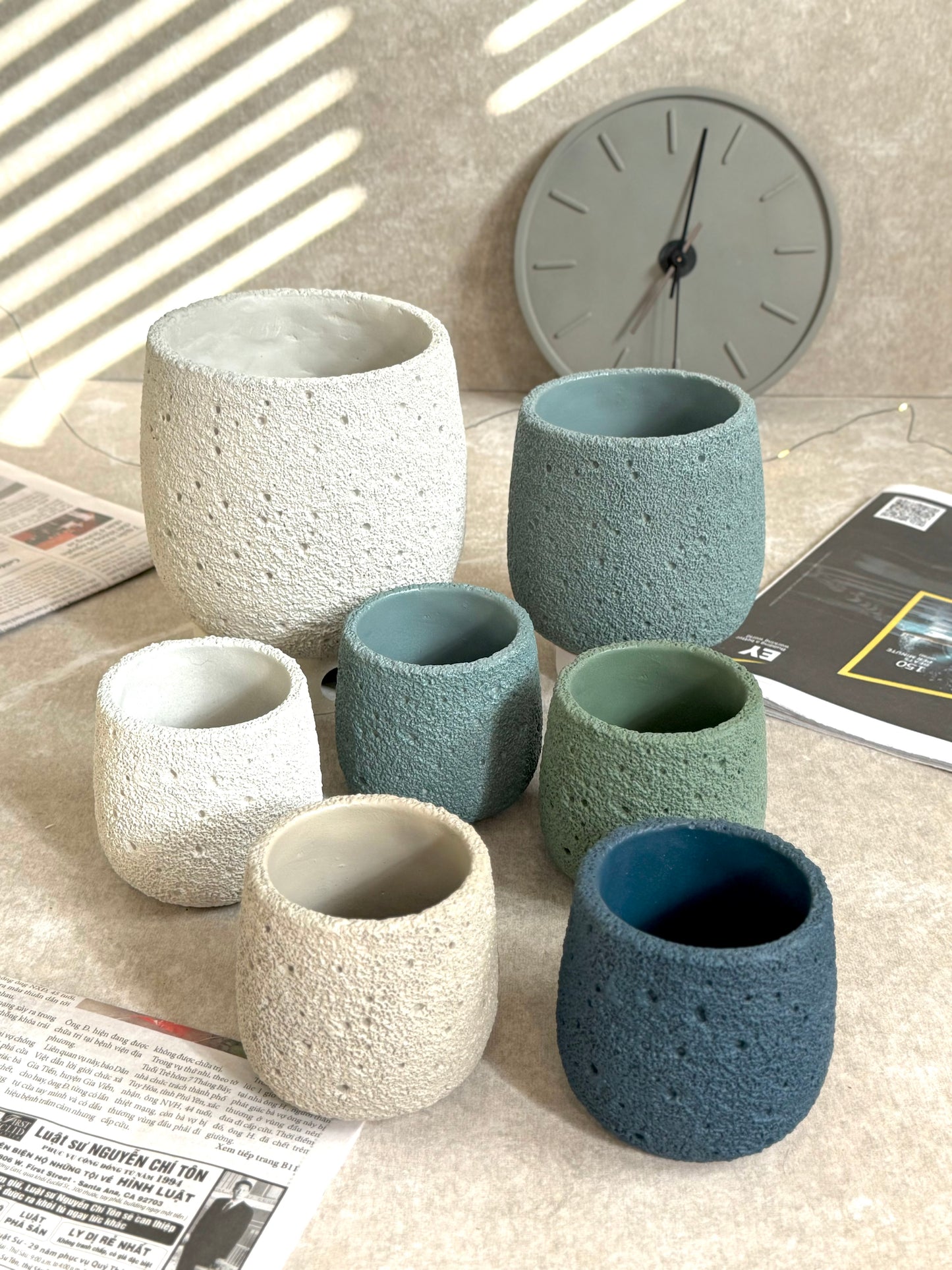 Lava Concrete Pots
