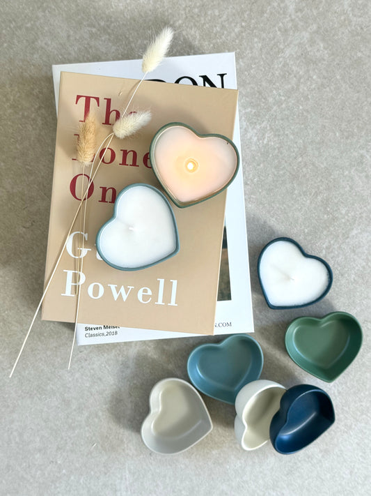 Handcrafted Heart-Shaped Concrete Candles