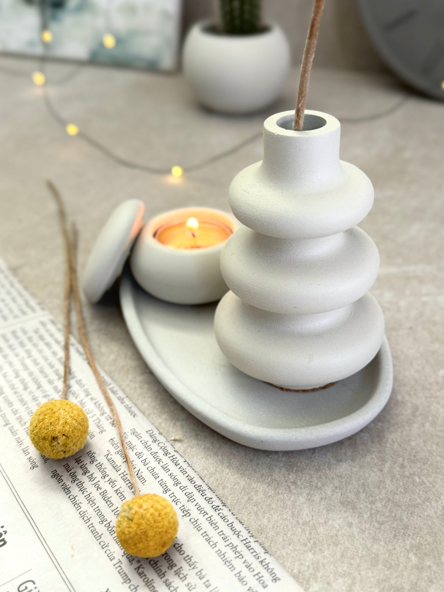 Concrete Bubble Vase