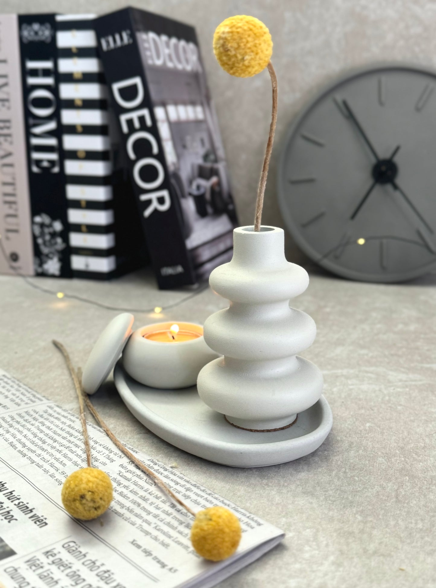Concrete Bubble Vase